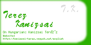 terez kanizsai business card